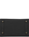 HMS Birkin 25 Black Togo Gold Hardware