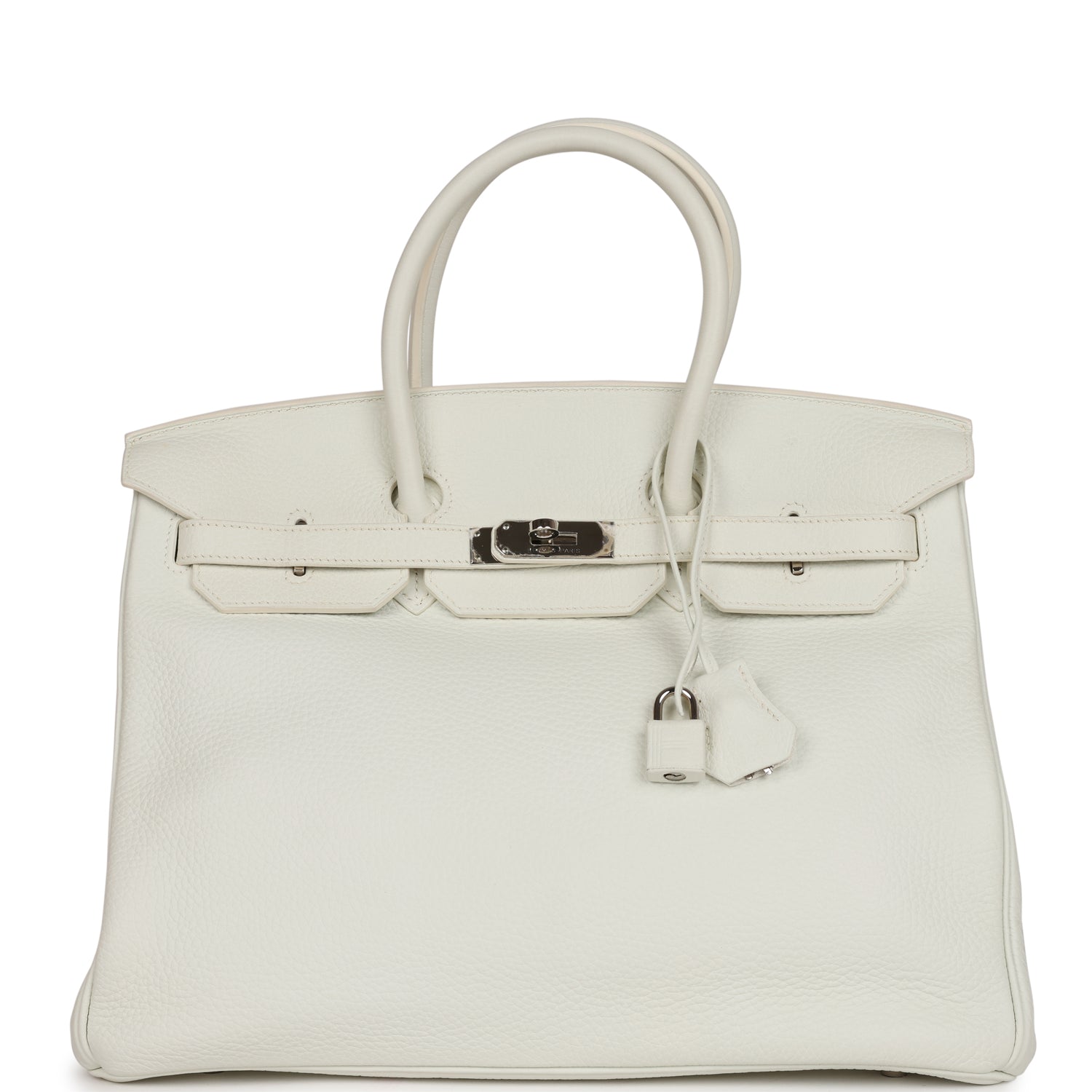 Top Quality HMS Birkin 35 White Togo Palladium Hardware