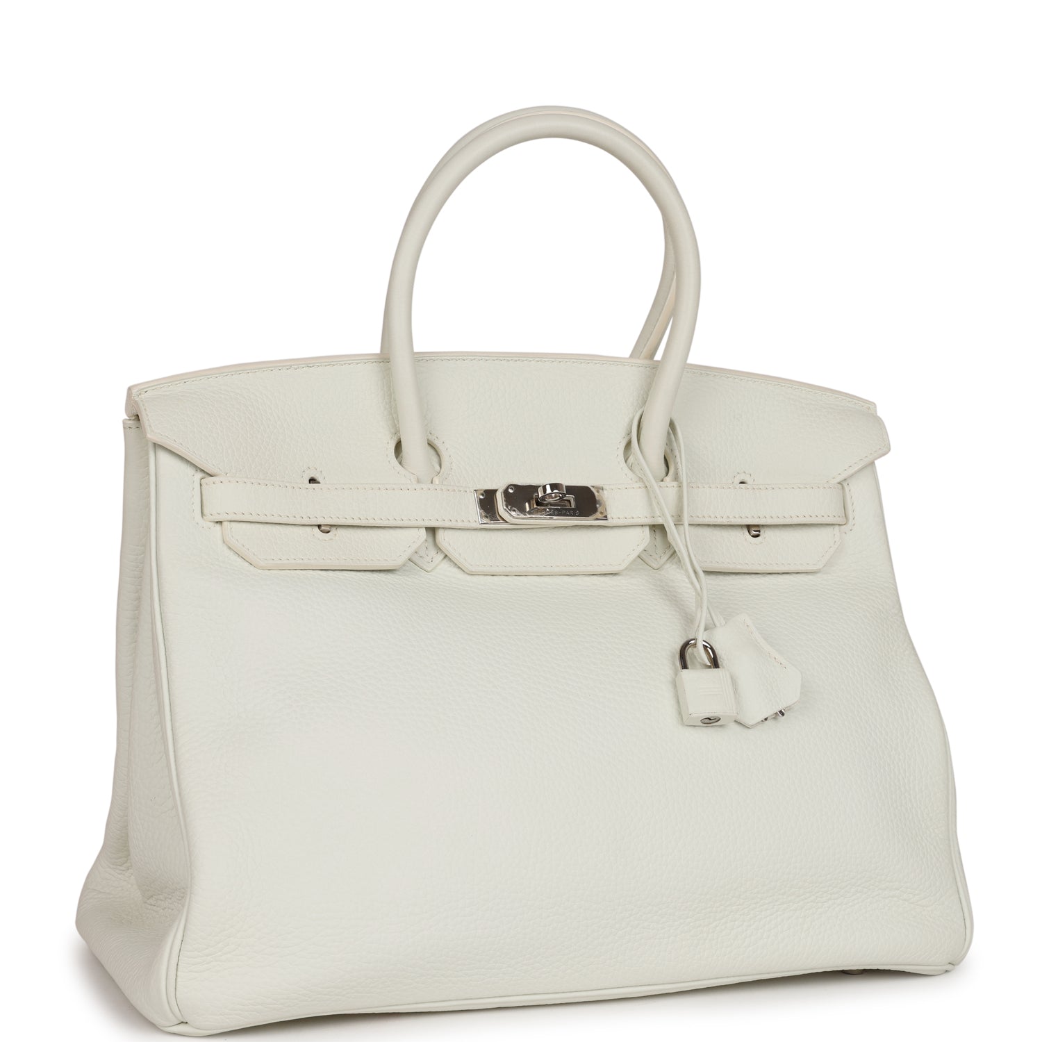 Top Quality HMS Birkin 35 White Togo Palladium Hardware