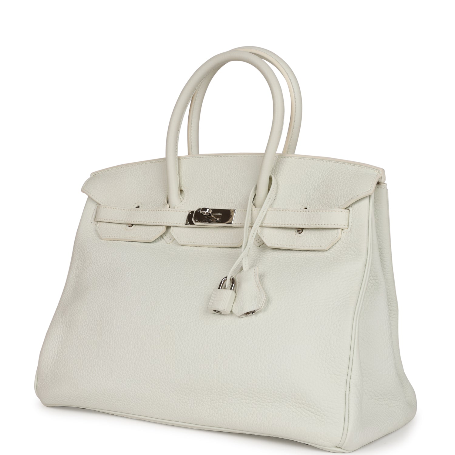 Top Quality HMS Birkin 35 White Togo Palladium Hardware