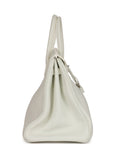 Top Quality HMS Birkin 35 White Togo Palladium Hardware