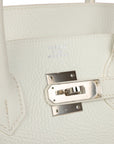 Top Quality HMS Birkin 35 White Togo Palladium Hardware