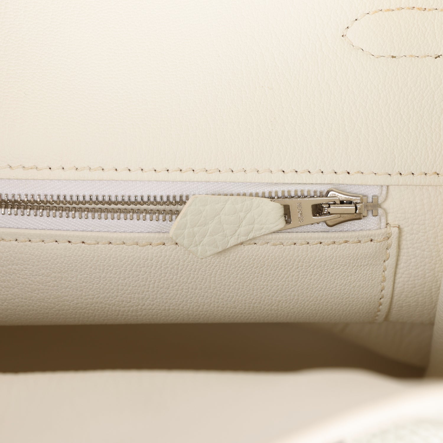 Top Quality HMS Birkin 35 White Togo Palladium Hardware