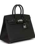 HMS Birkin Sellier 25 Black Epsom Palladium Hardware