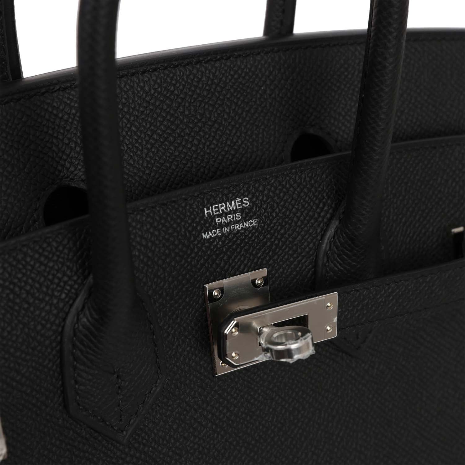 HMS Birkin Sellier 25 Black Epsom Palladium Hardware