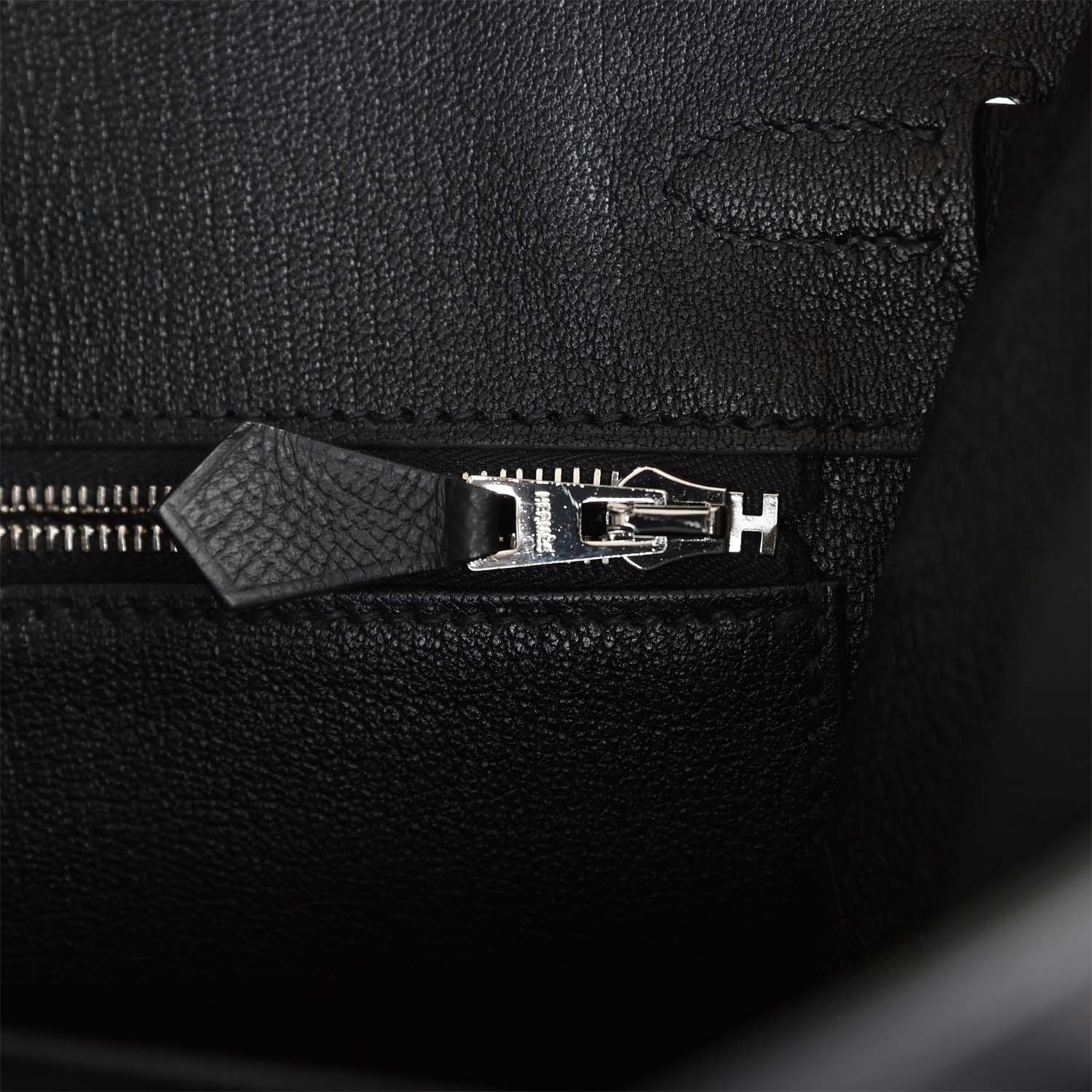 HMS Birkin Sellier 25 Black Epsom Palladium Hardware