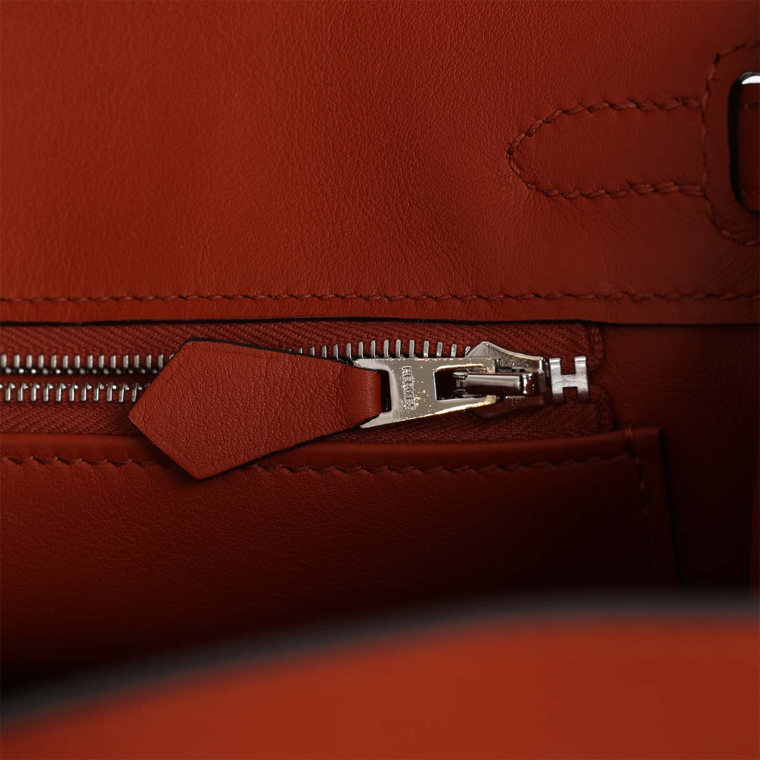 HMS Quadrille Birkin 25 Sanguine Swift and Toile Palladium Hardware