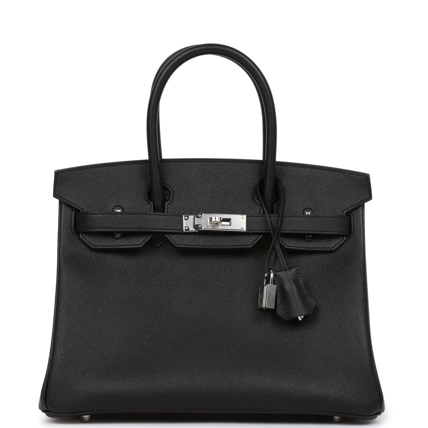 HMS Birkin 30 Black Epsom Palladium Hardware
