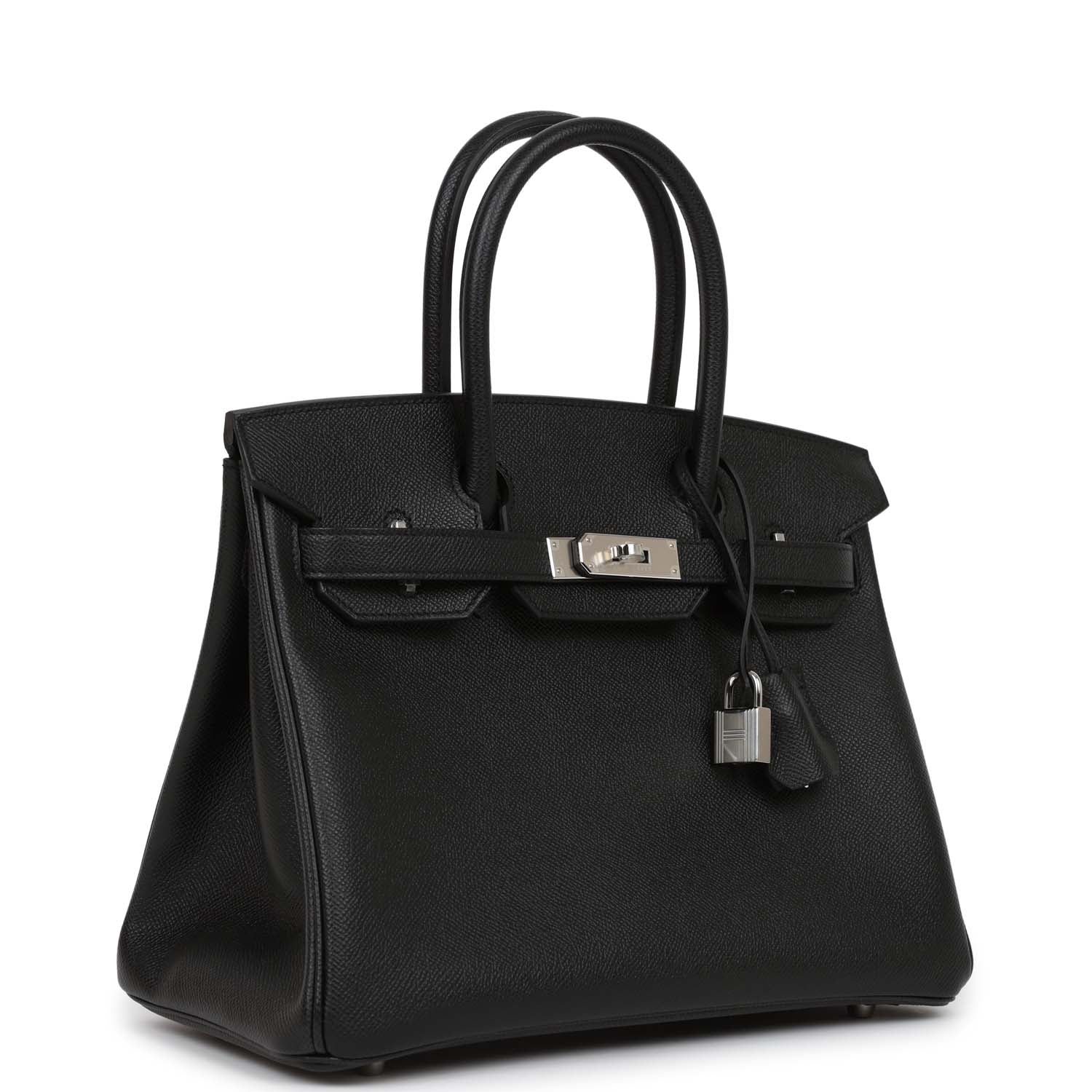 HMS Birkin 30 Black Epsom Palladium Hardware