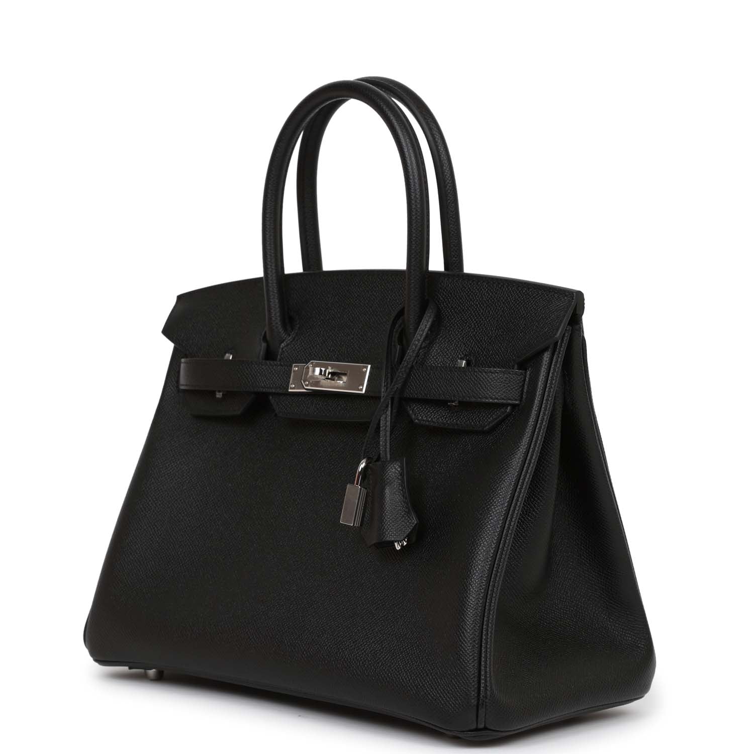HMS Birkin 30 Black Epsom Palladium Hardware