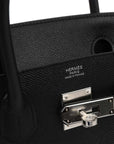 HMS Birkin 30 Black Epsom Palladium Hardware