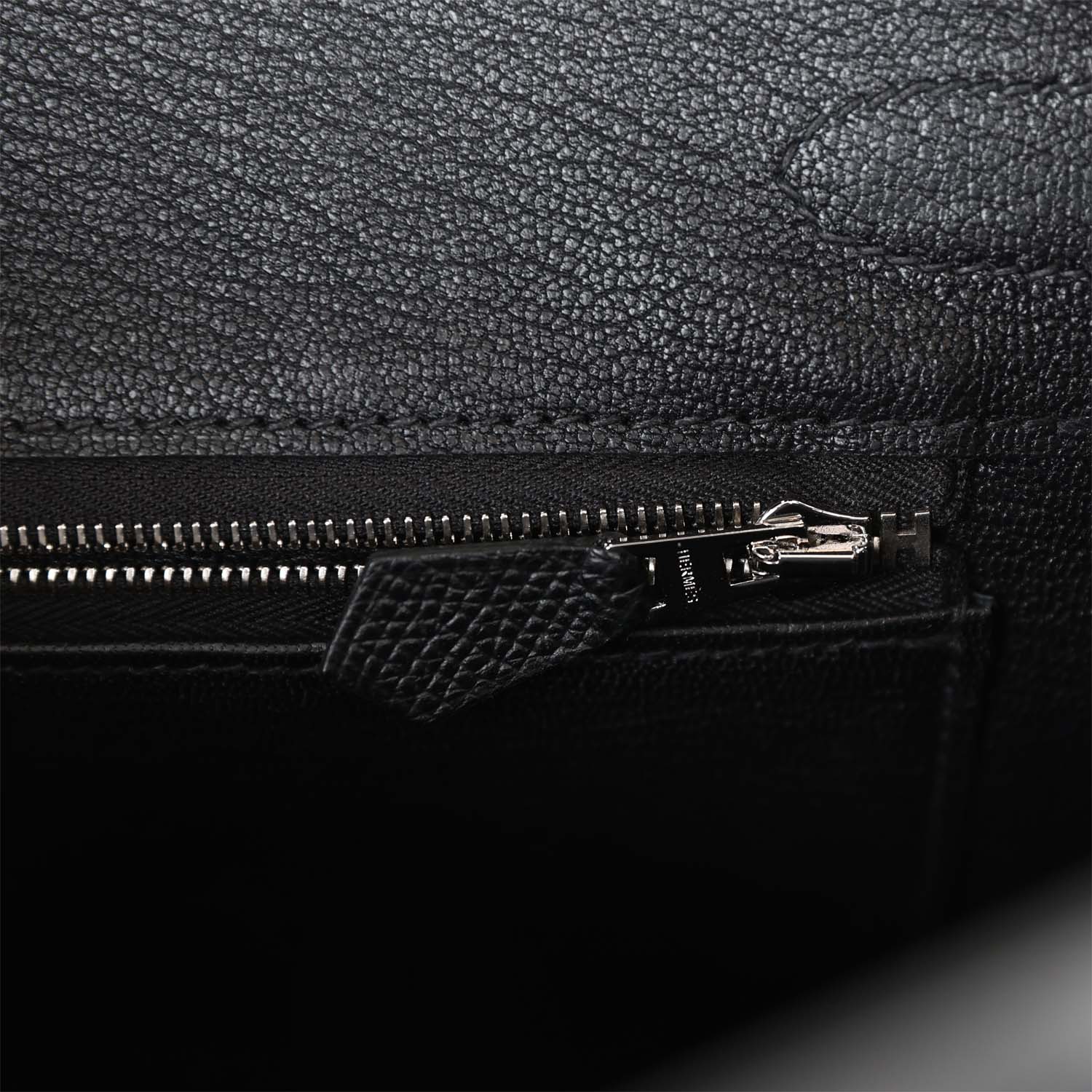 HMS Birkin 30 Black Epsom Palladium Hardware