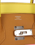 HMS "Sunrise" Birkin Sellier 35 Rainbow Epsom Palladium Hardware