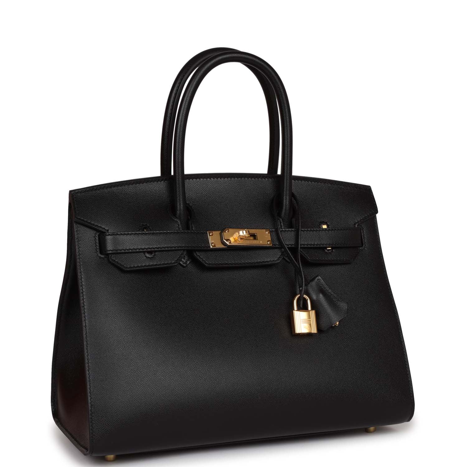 HMS Birkin Sellier 30 Black Madame Gold Hardware