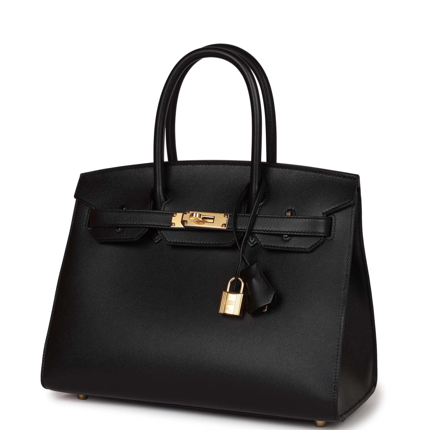 HMS Birkin Sellier 30 Black Madame Gold Hardware