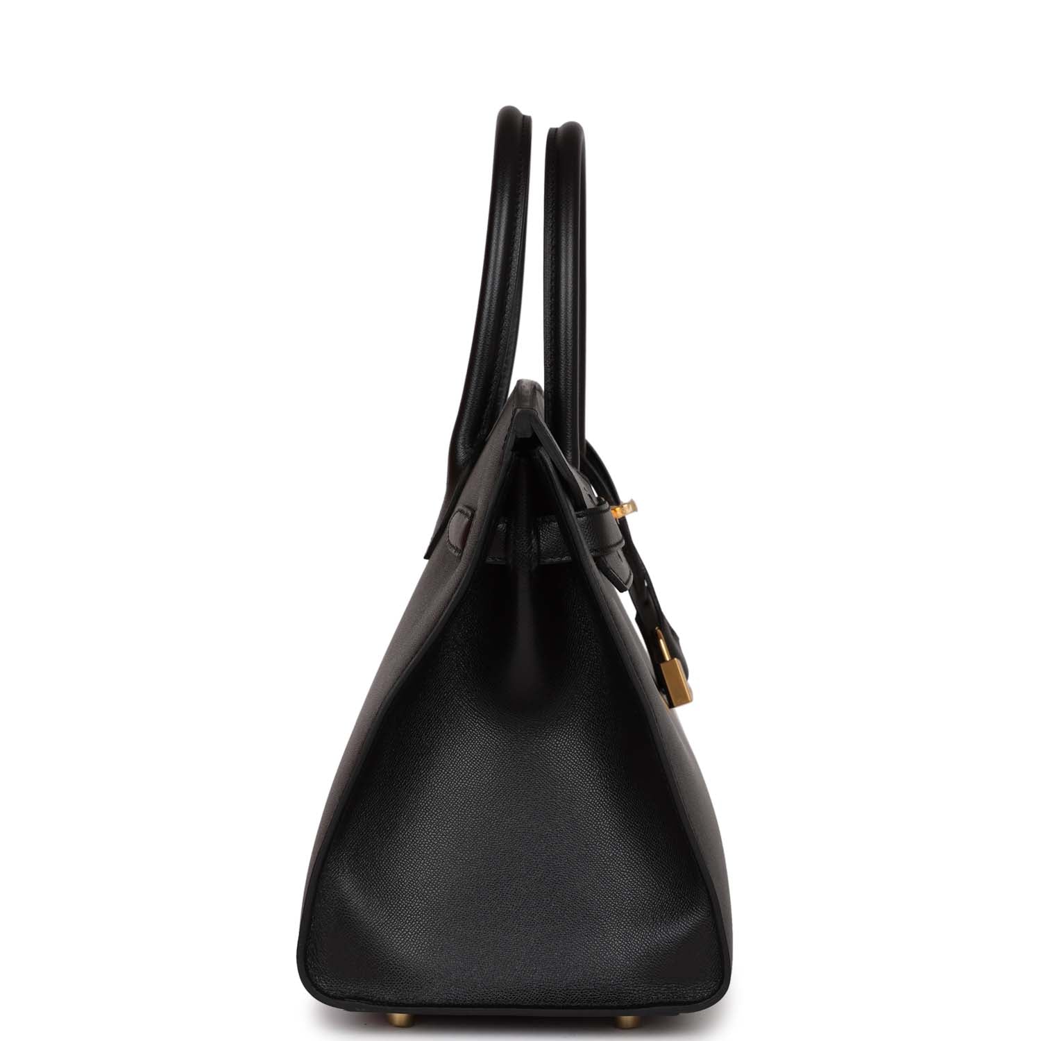 HMS Birkin Sellier 30 Black Madame Gold Hardware