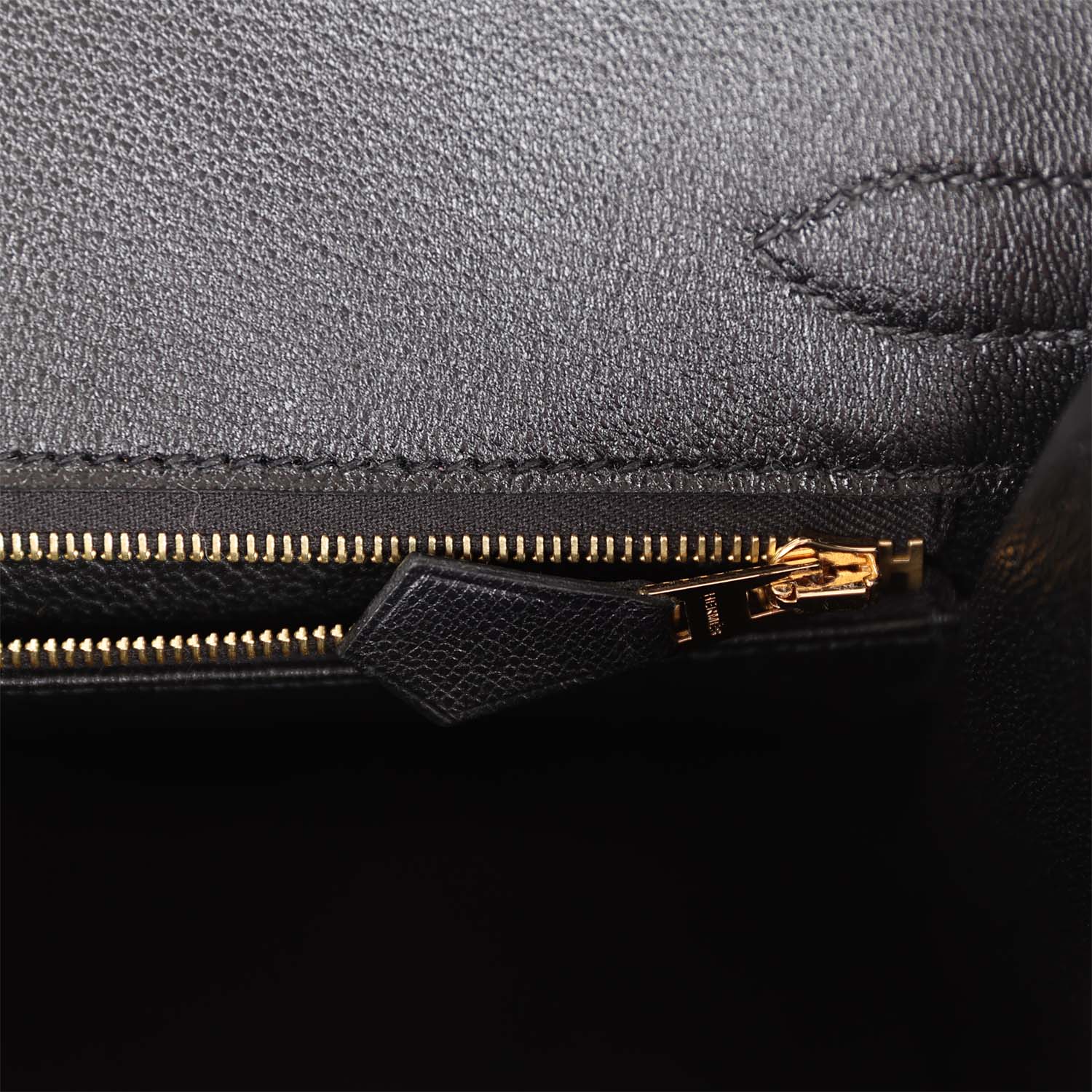 HMS Birkin Sellier 30 Black Madame Gold Hardware