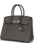 HMS 3 En 1 Birkin 30 Gris Meyer Togo and Swift Palladium Hardware