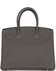 HMS 3 En 1 Birkin 30 Gris Meyer Togo and Swift Palladium Hardware