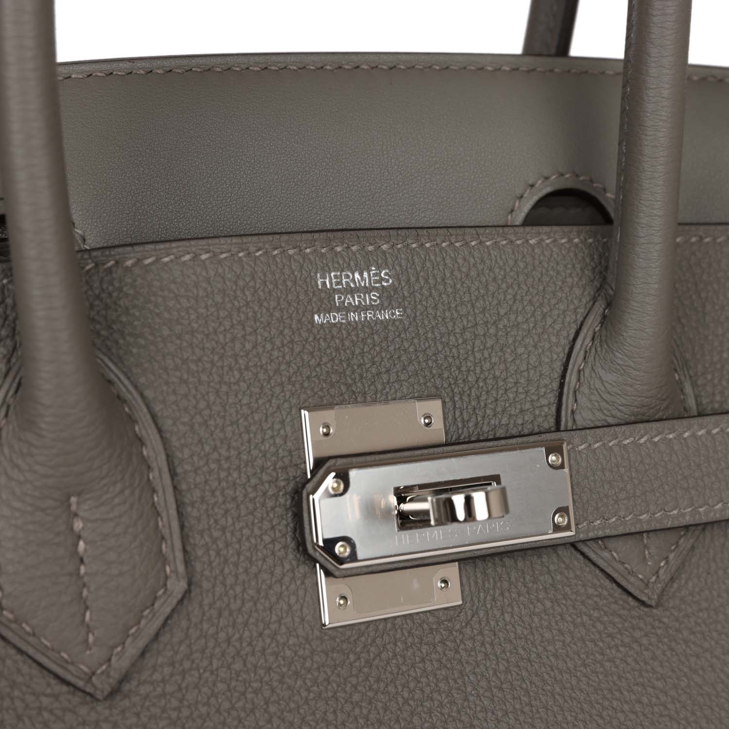 HMS 3 En 1 Birkin 30 Gris Meyer Togo and Swift Palladium Hardware