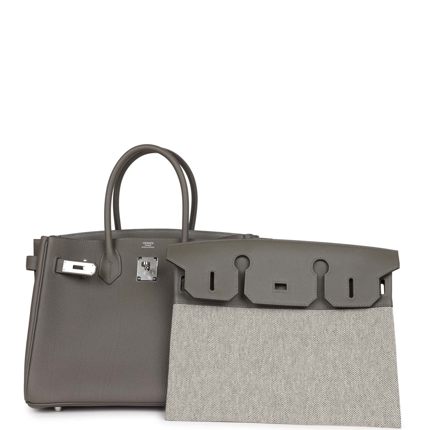 HMS 3 En 1 Birkin 30 Gris Meyer Togo and Swift Palladium Hardware