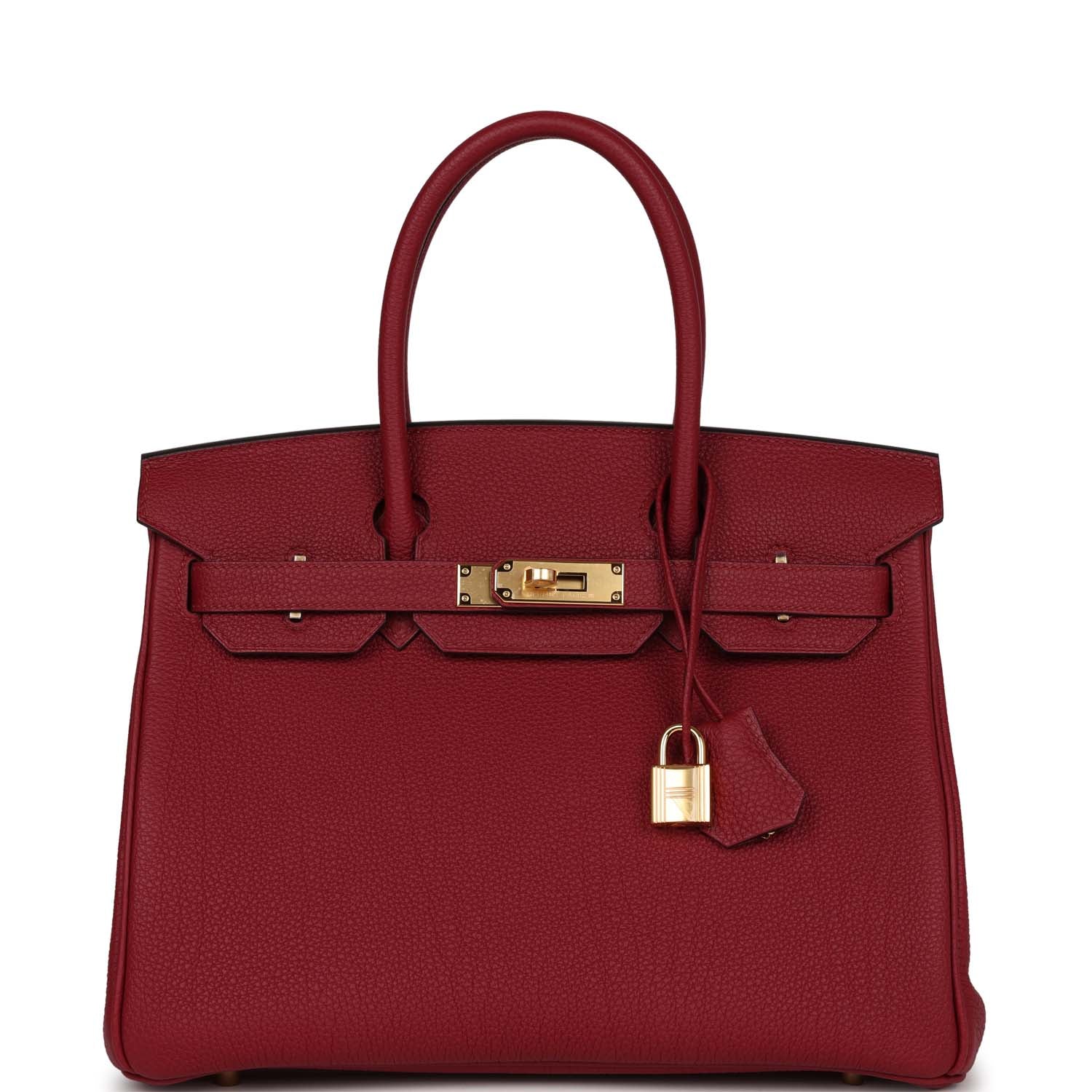 HMS Birkin 30 Rouge Grenat Togo Gold Hardware