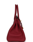 HMS Birkin 30 Rouge Grenat Togo Gold Hardware