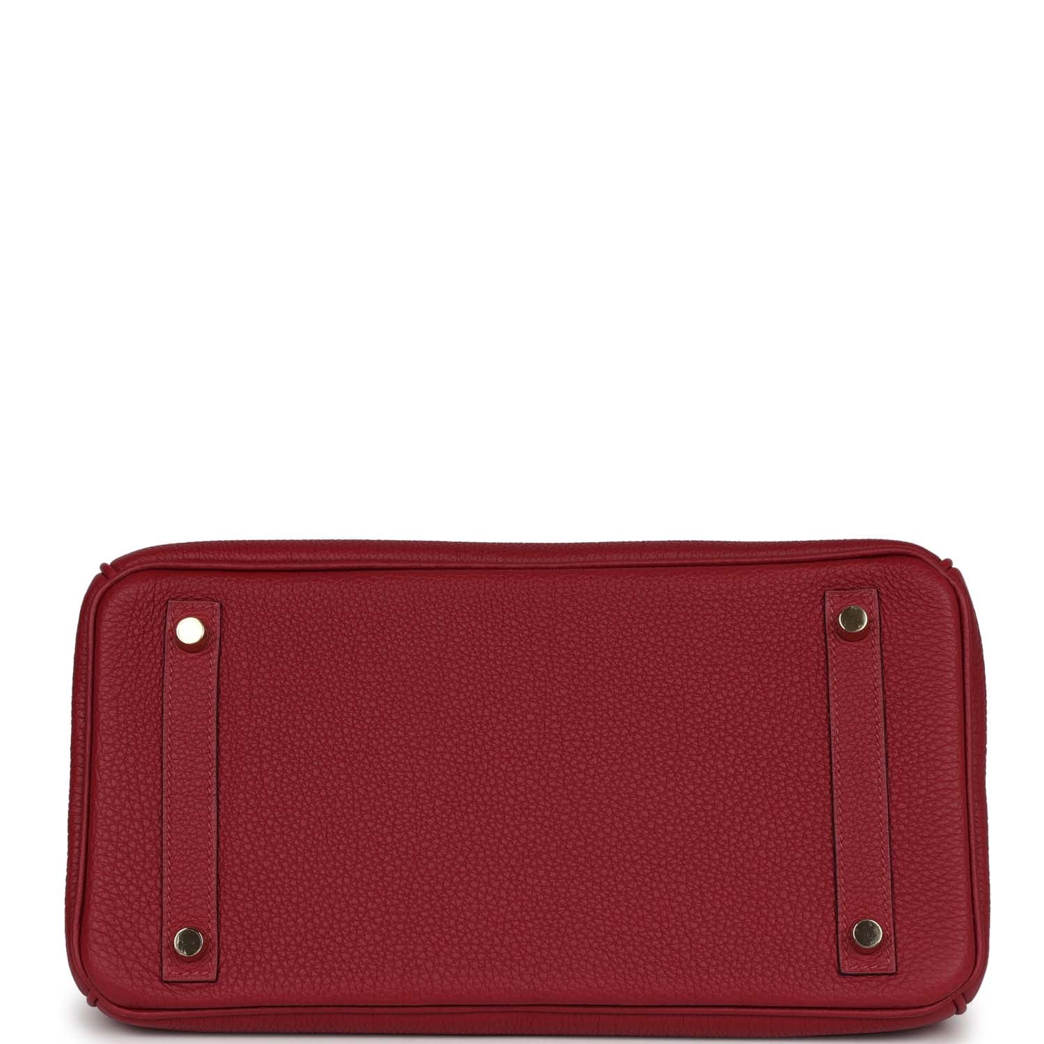 HMS Birkin 30 Rouge Grenat Togo Gold Hardware