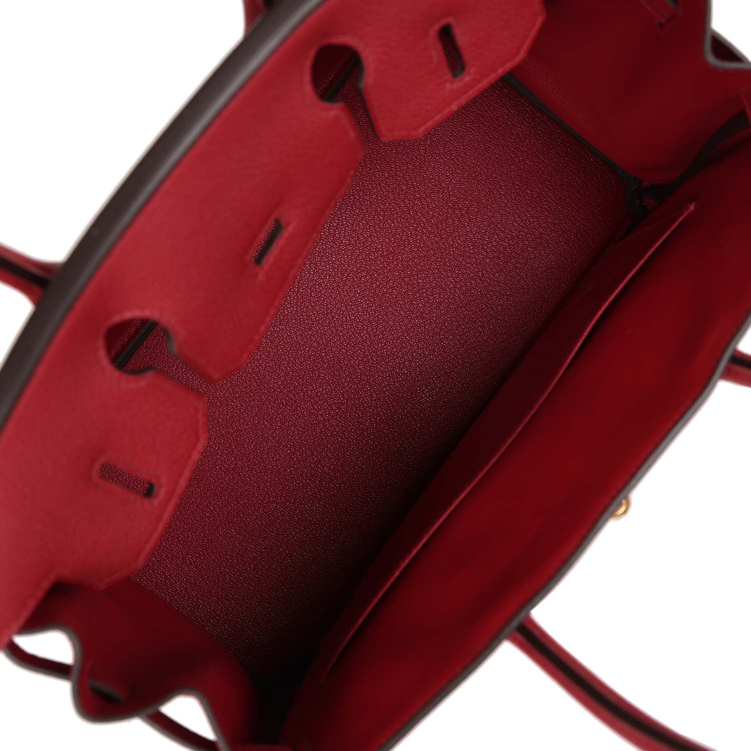 HMS Birkin 30 Rouge Grenat Togo Gold Hardware