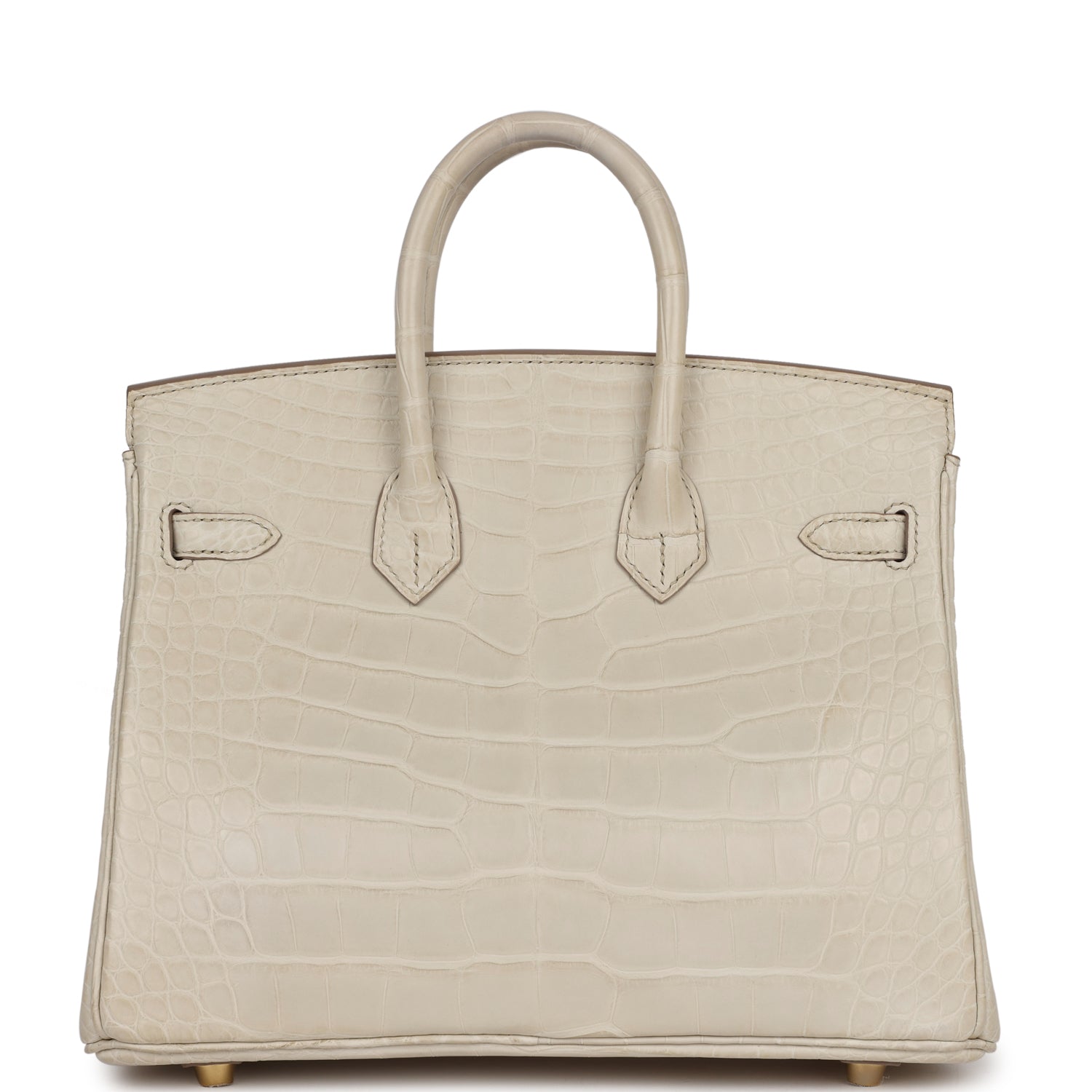 HMS Birkin 25 Beton Matte Alligator Gold Hardware