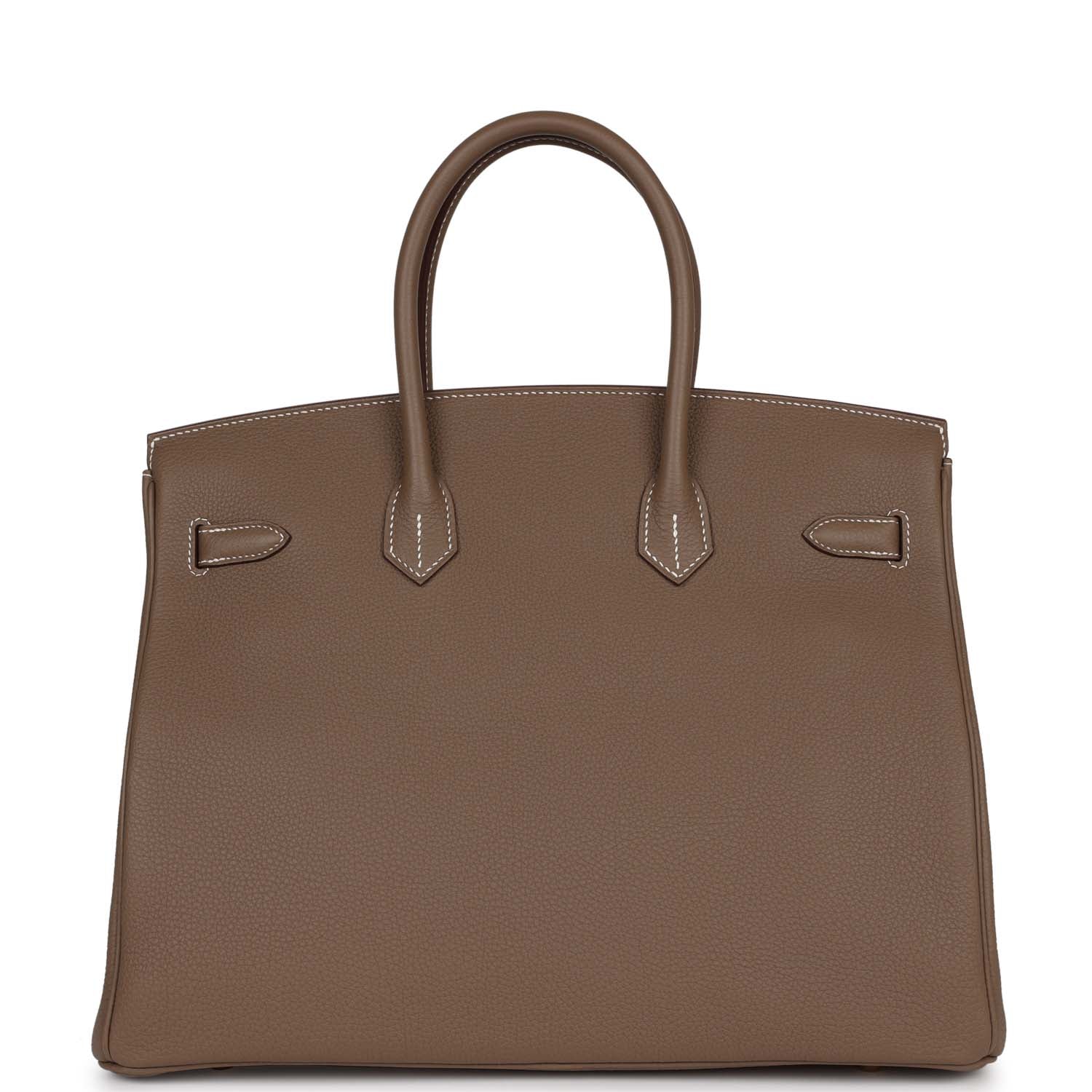HMS Birkin 35 Etoupe Togo Gold Hardware