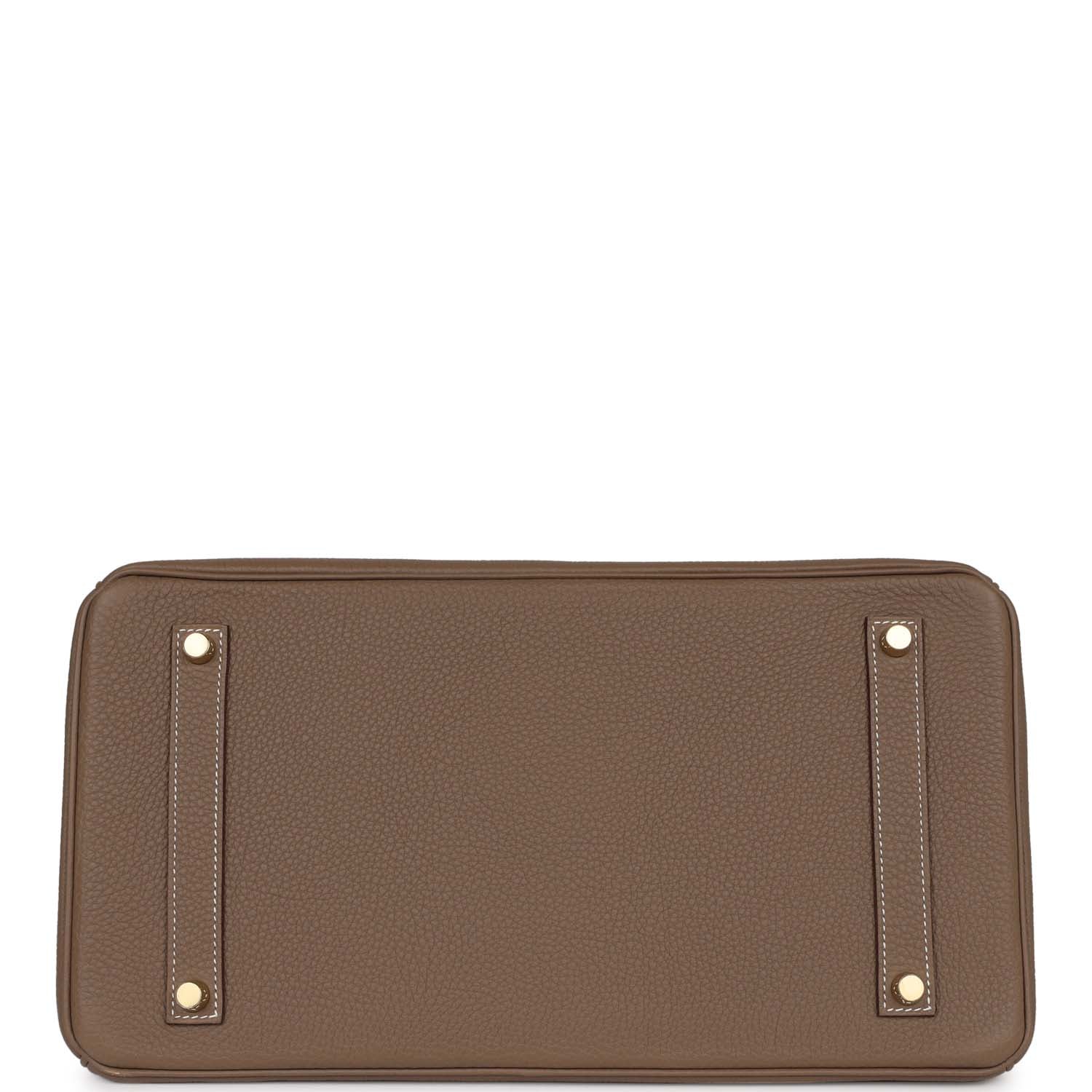 HMS Birkin 35 Etoupe Togo Gold Hardware