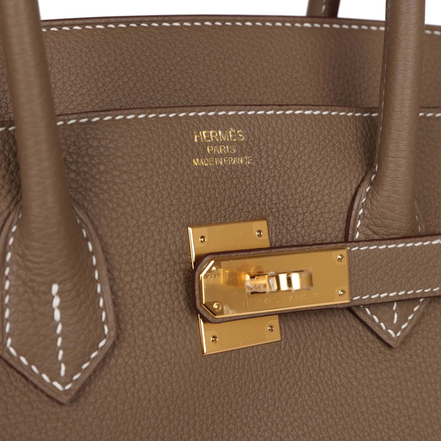 HMS Birkin 35 Etoupe Togo Gold Hardware