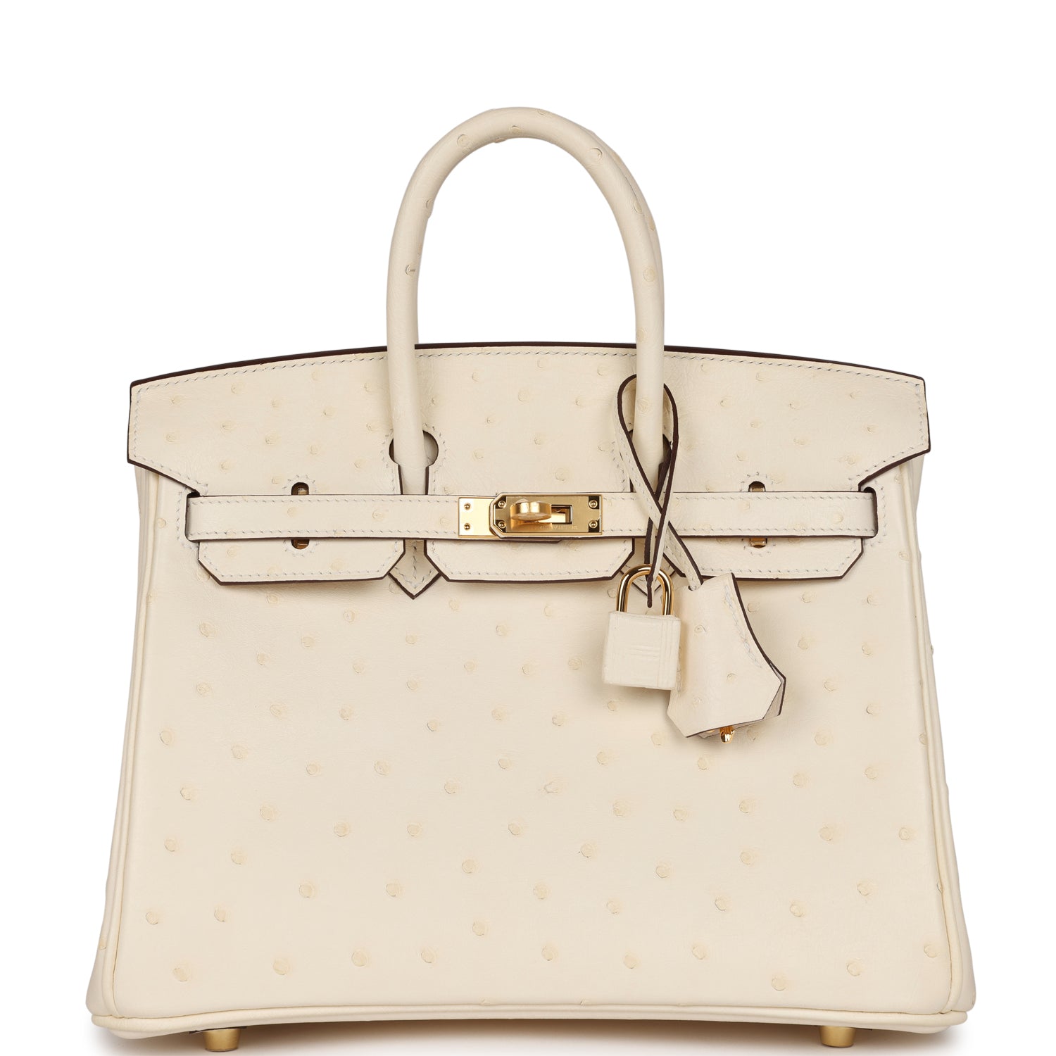 HMS Birkin 25 Nata Ostrich Gold Hardware