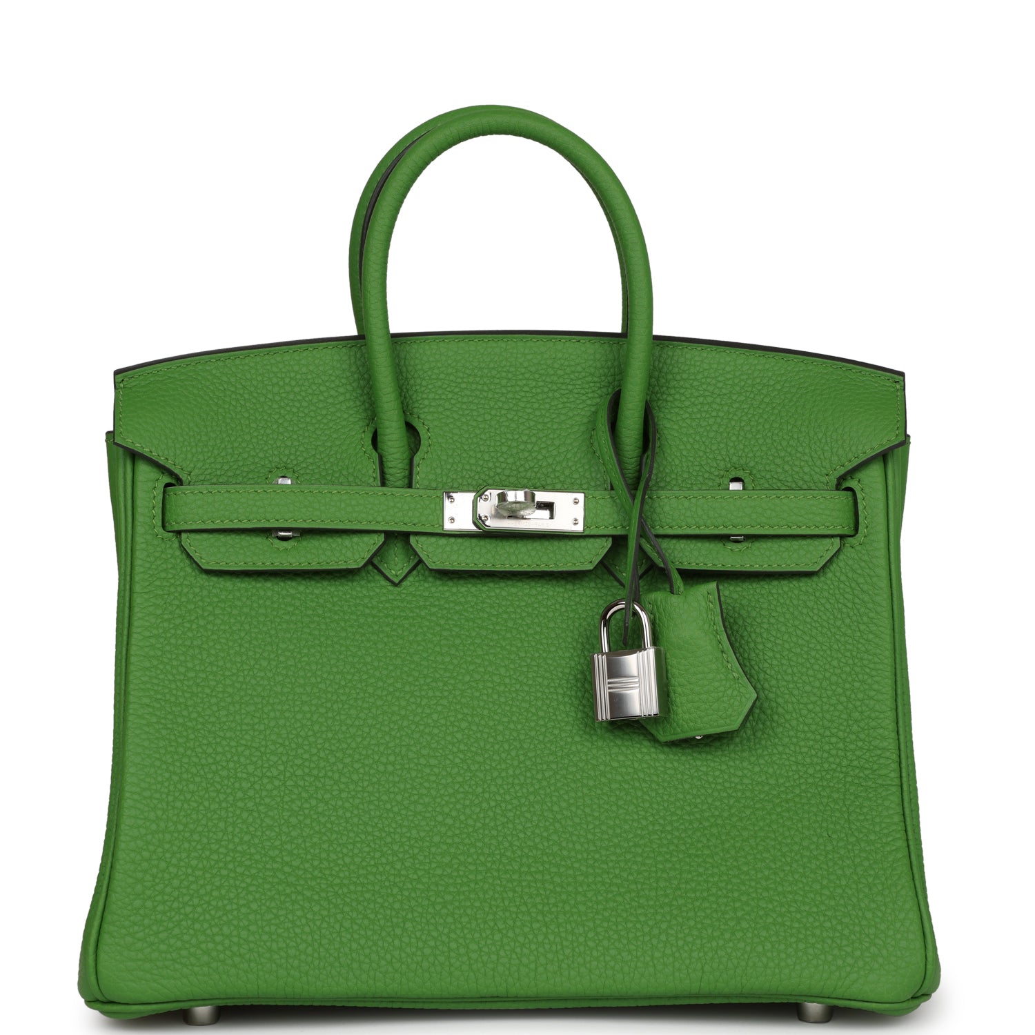 HMS Birkin 25 Vert Yucca Togo Palladium Hardware