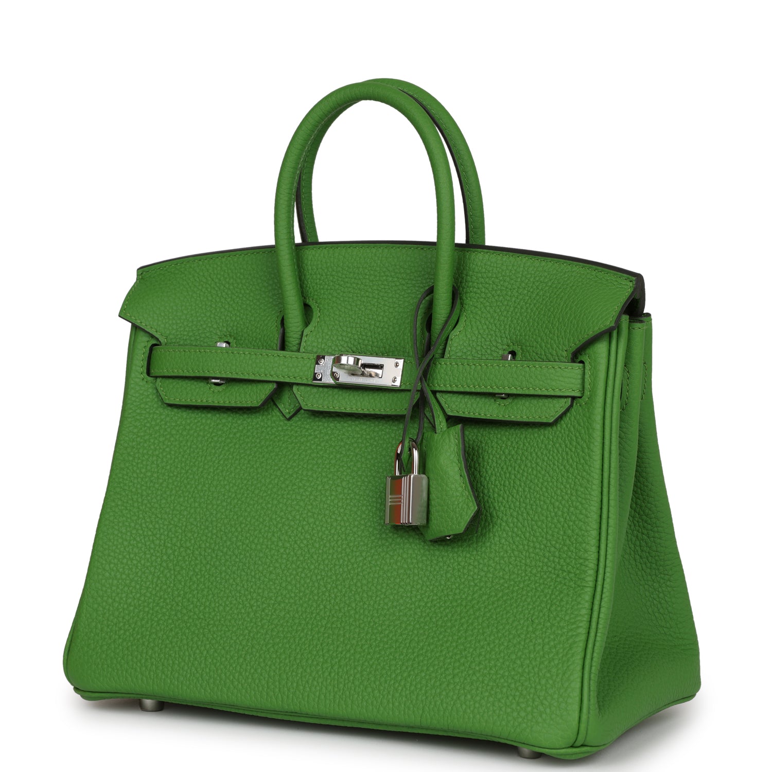 HMS Birkin 25 Vert Yucca Togo Palladium Hardware