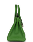 HMS Birkin 25 Vert Yucca Togo Palladium Hardware