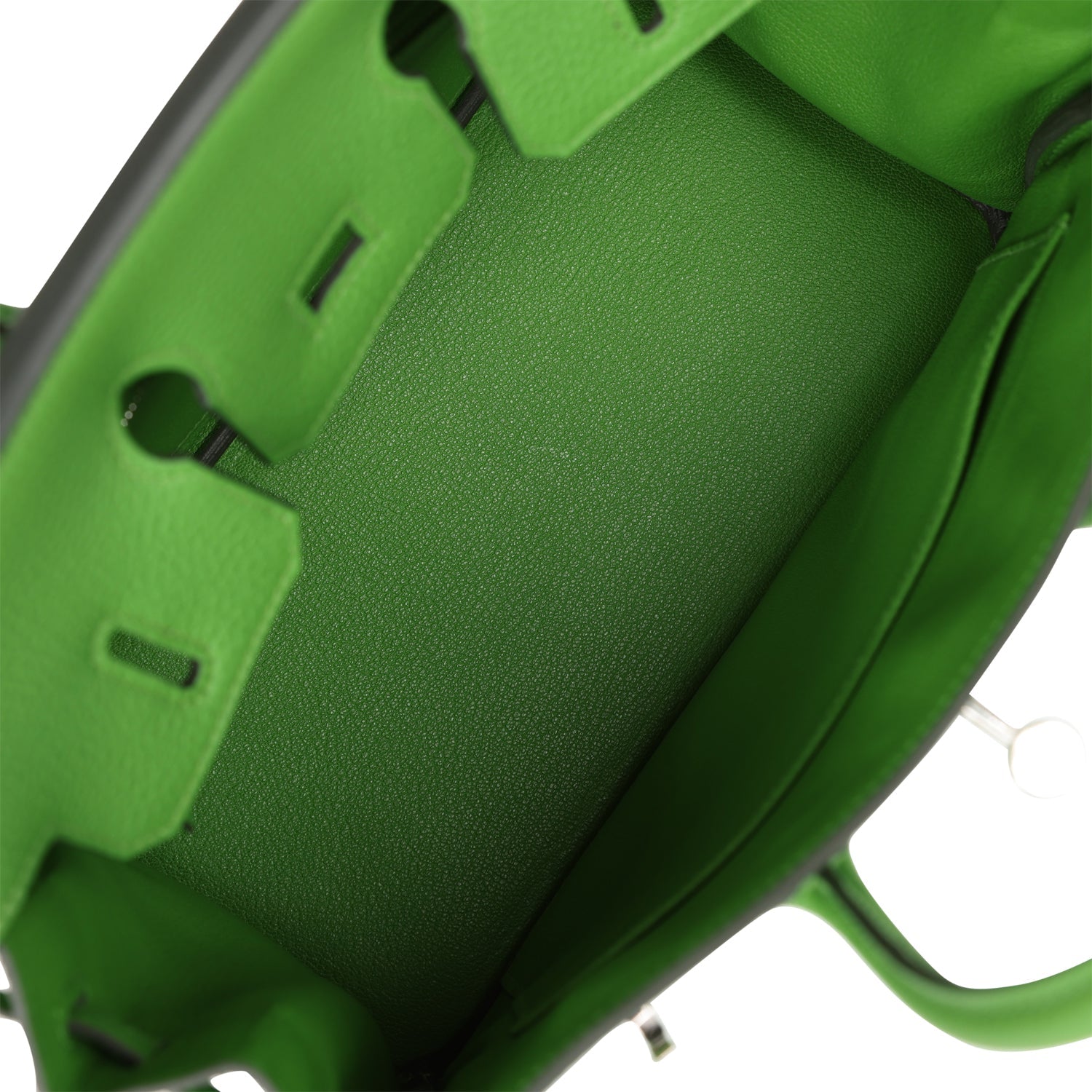 HMS Birkin 25 Vert Yucca Togo Palladium Hardware