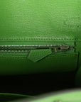 HMS Birkin 25 Vert Yucca Togo Palladium Hardware