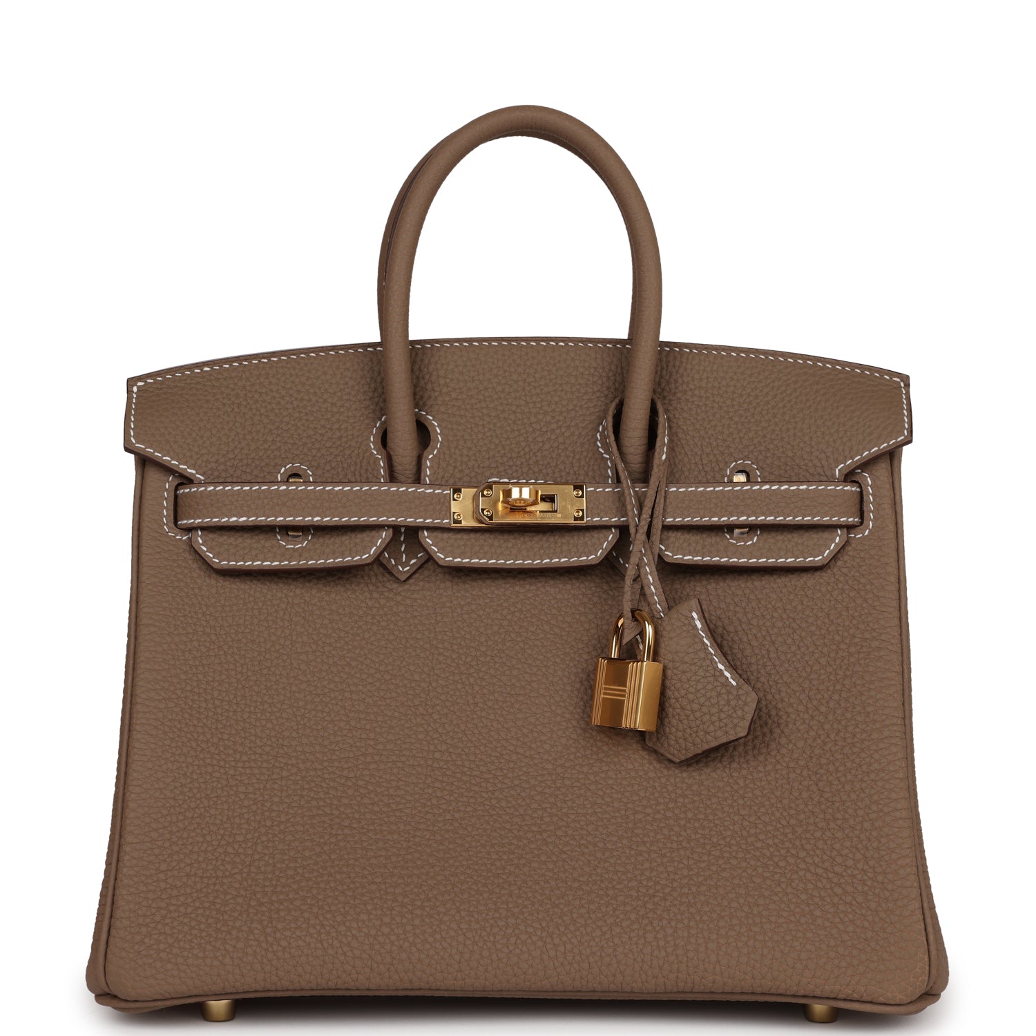 HMS Birkin 25 Etoupe Togo Gold Hardware