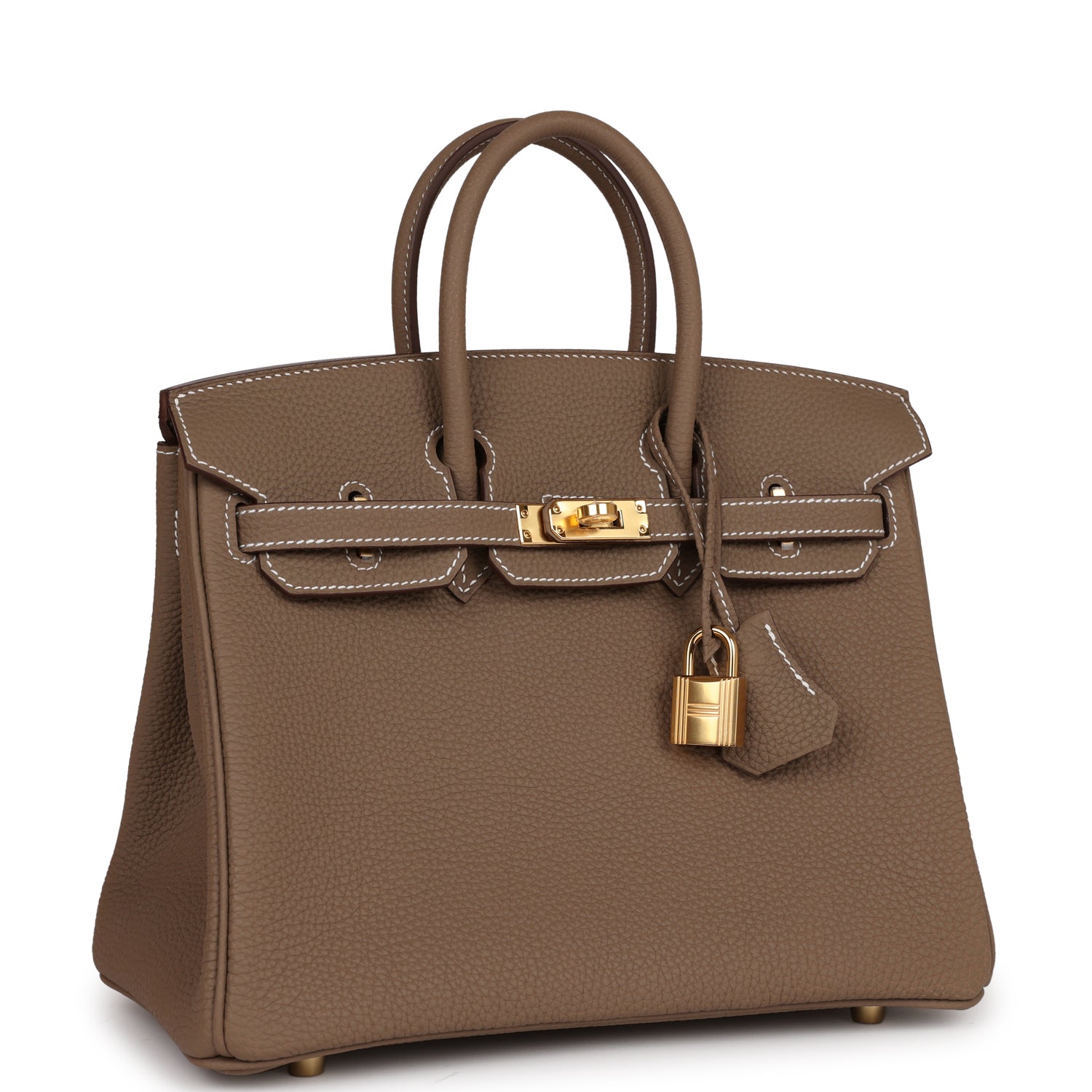 HMS Birkin 25 Etoupe Togo Gold Hardware