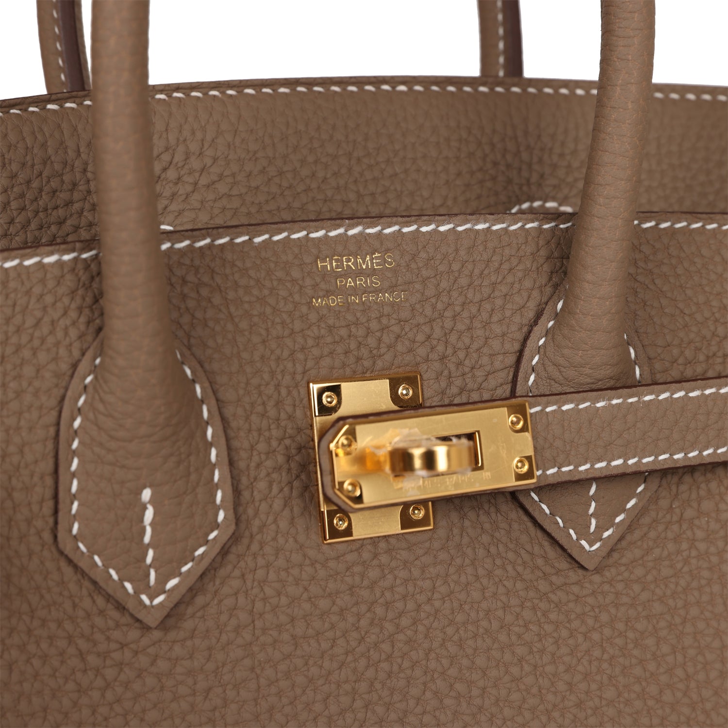 HMS Birkin 25 Etoupe Togo Gold Hardware