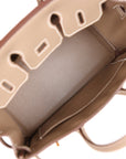 HMS Birkin 25 Etoupe Togo Gold Hardware