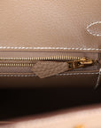 HMS Birkin 25 Etoupe Togo Gold Hardware