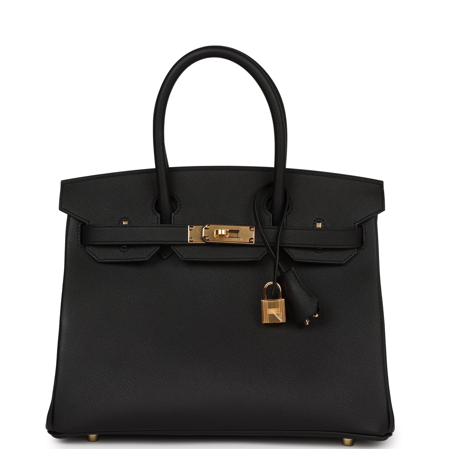 HMS Birkin 30 Black Epsom Gold Hardware