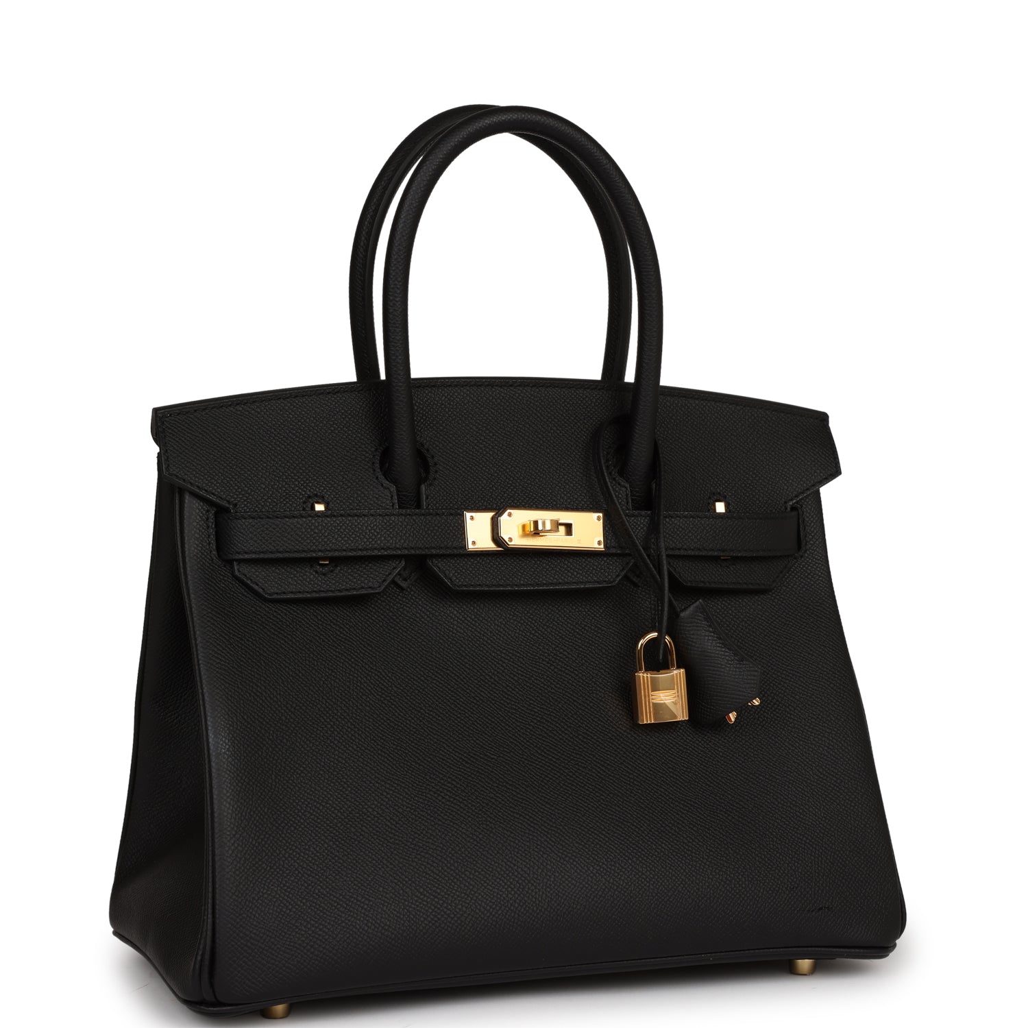 HMS Birkin 30 Black Epsom Gold Hardware