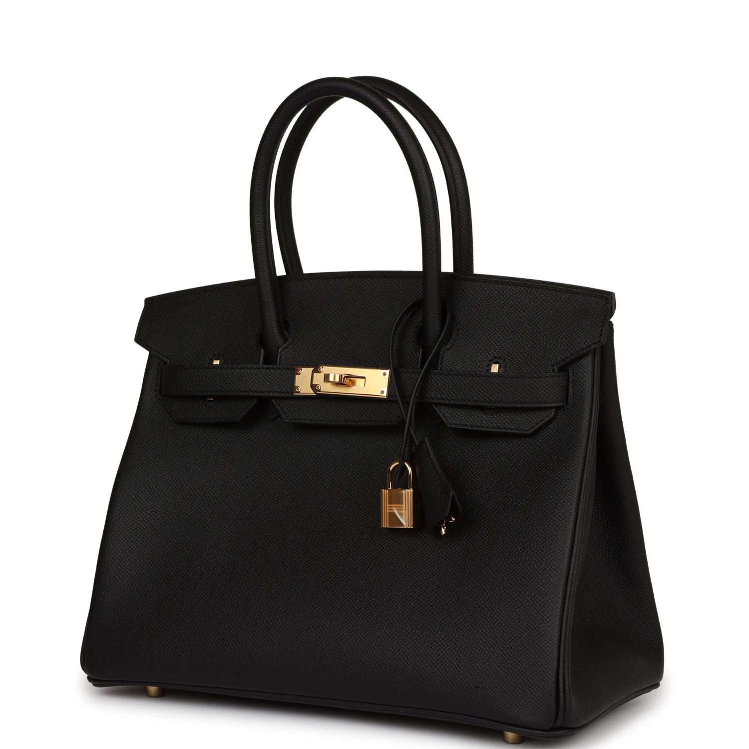 HMS Birkin 30 Black Epsom Gold Hardware