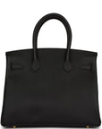 HMS Birkin 30 Black Epsom Gold Hardware