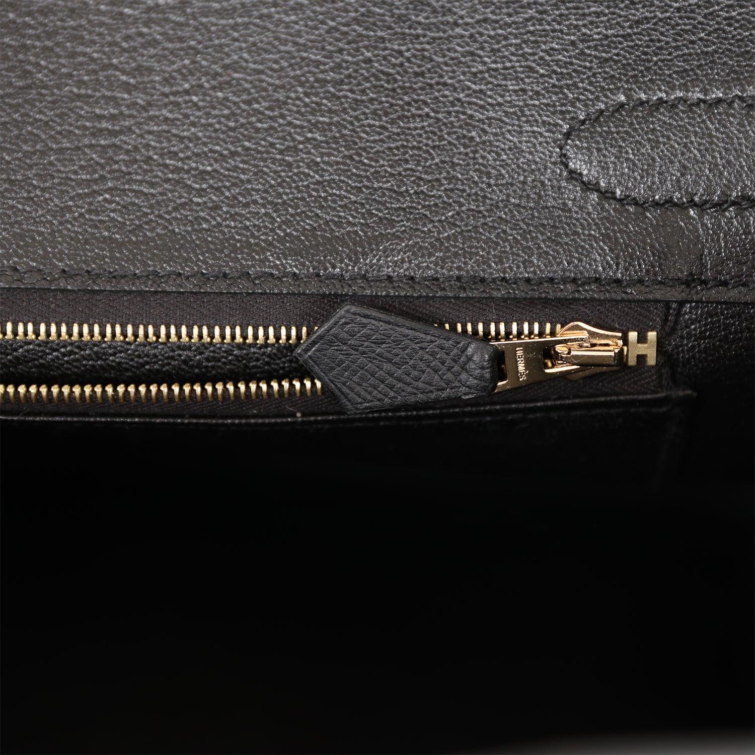 HMS Birkin 30 Black Epsom Gold Hardware