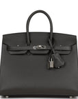 HMS Birkin Sellier 25 Gris Meyer Madame Palladium Hardware